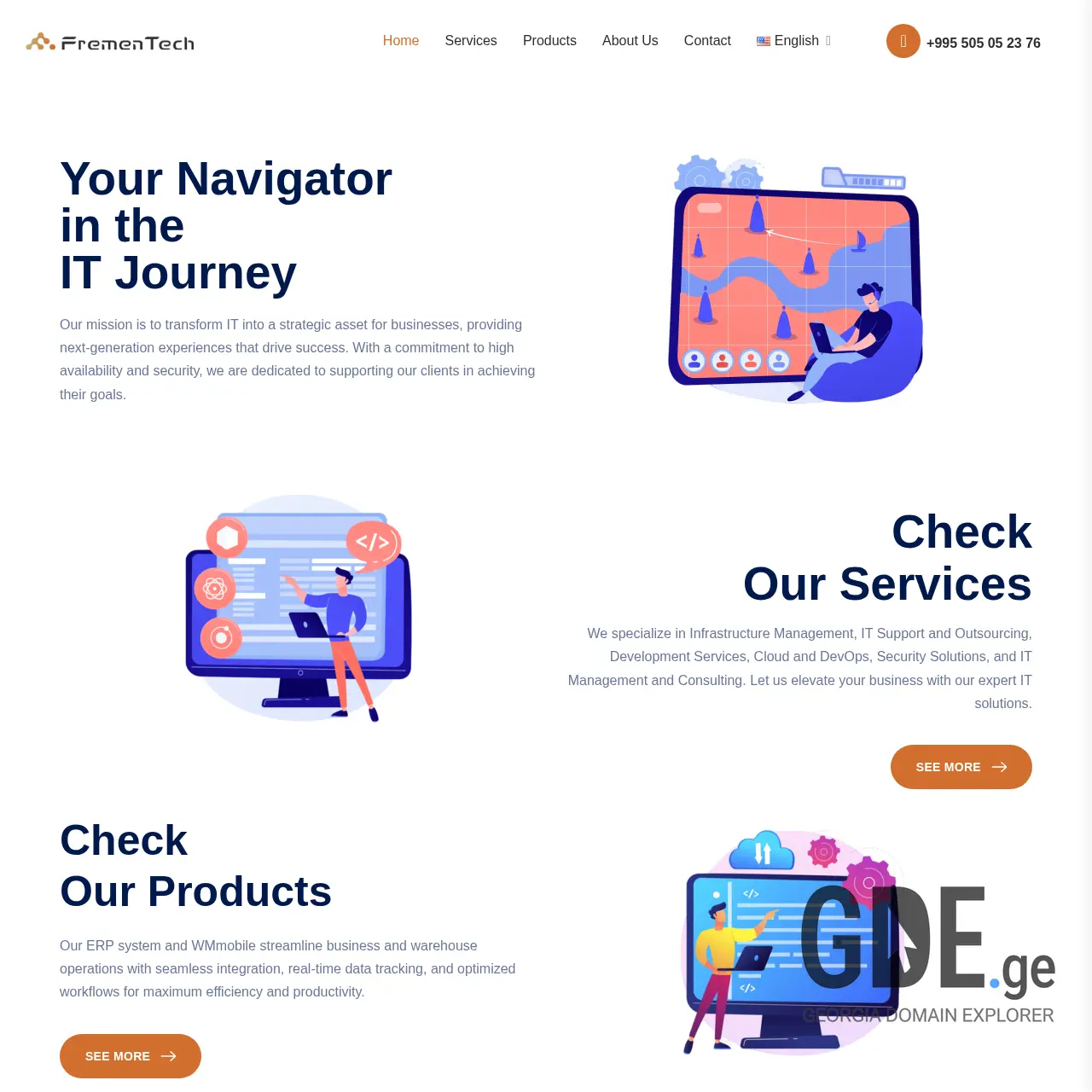 Screenshot of the site frementech.ge at 2025-12-10