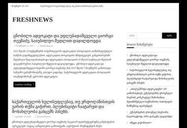 Screenshot of freshnews.ge