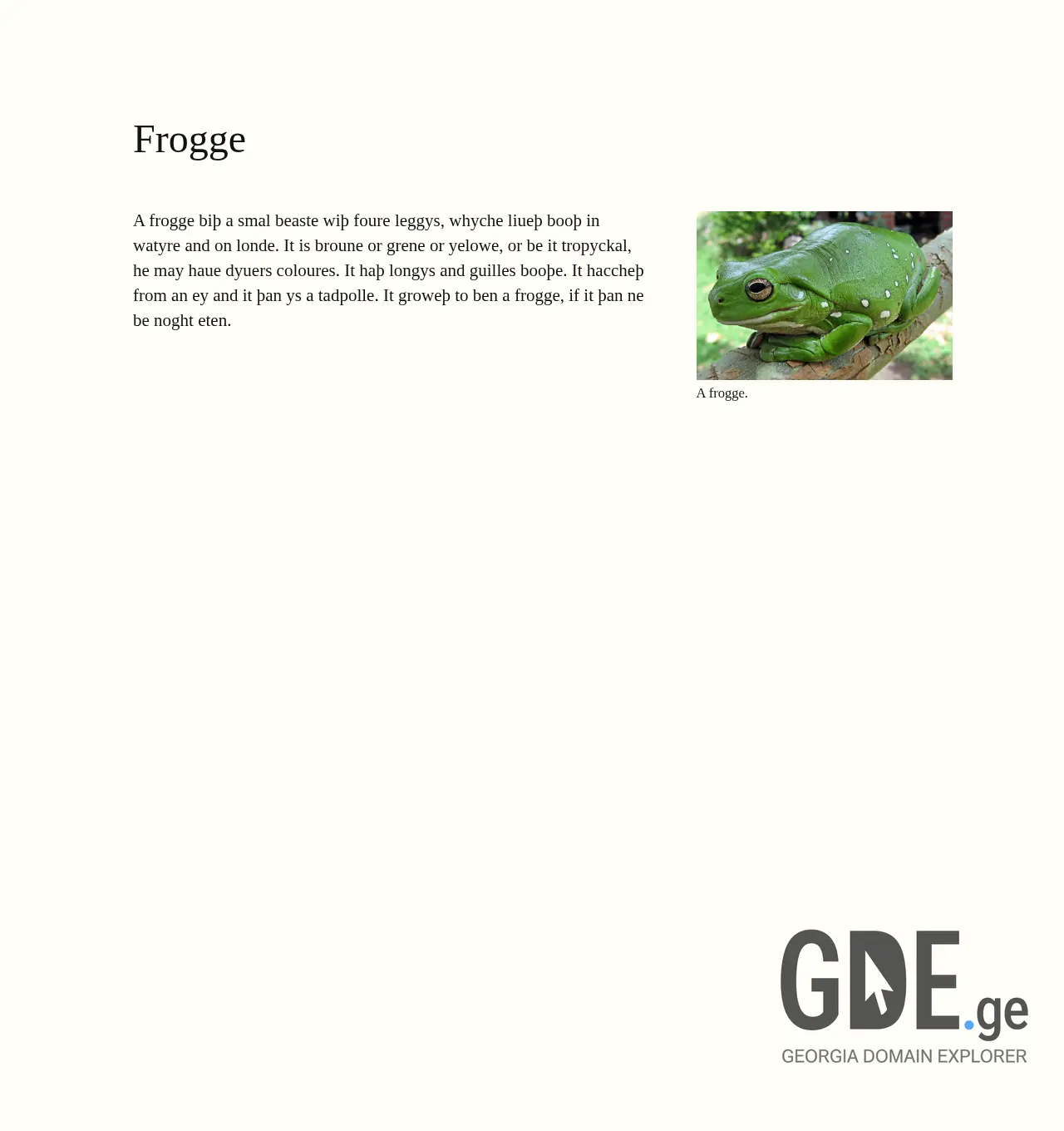Screenshot of the site frog.ge at 2025-11-29
