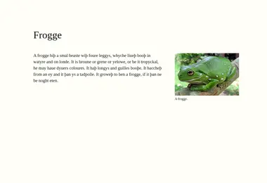 Screenshot of frog.ge