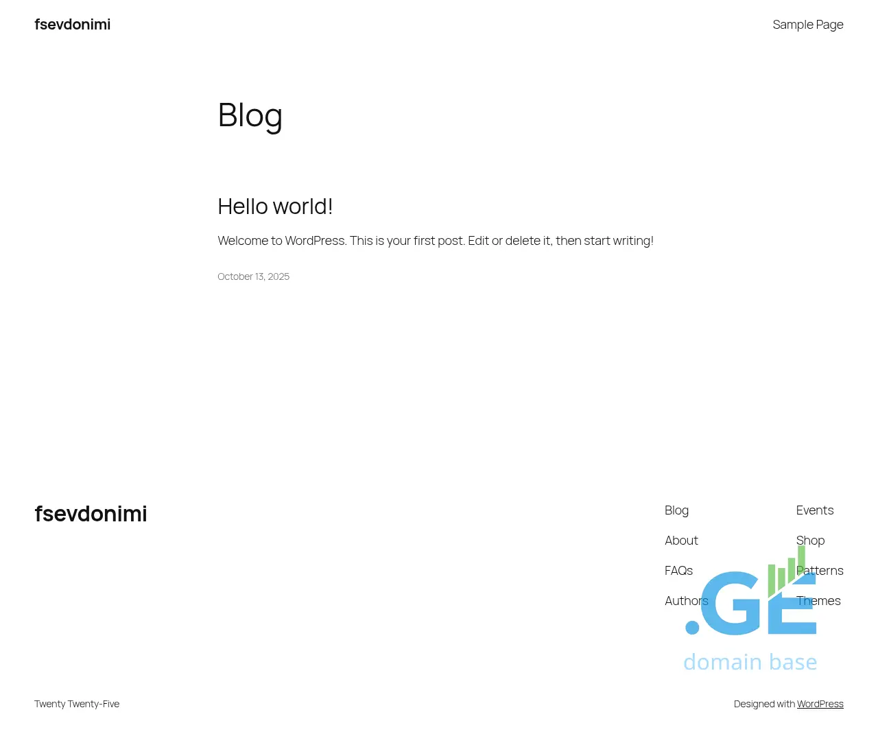 Screenshot of the site fsevdonimi.ge