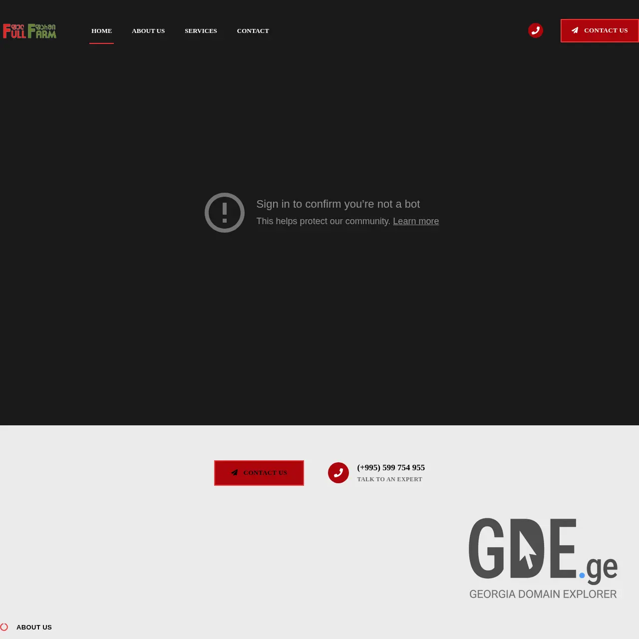 Screenshot of the site fullfarm.ge at 2025-12-10