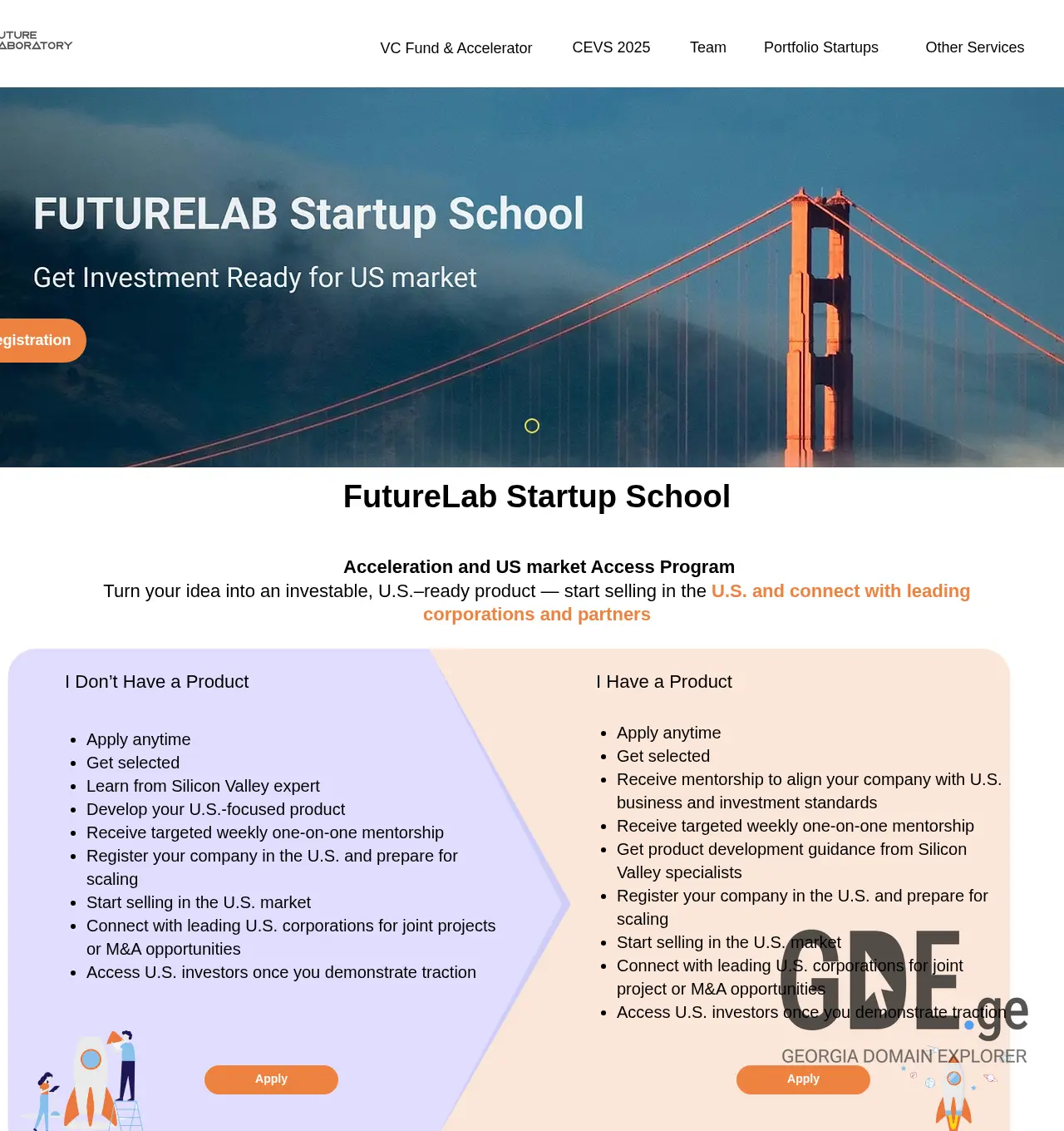 Screenshot of the site futurelab.ge at 2025-12-02