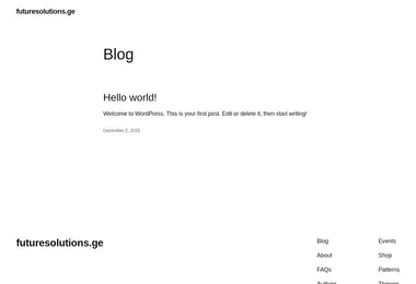 Screenshot of futuresolutions.ge