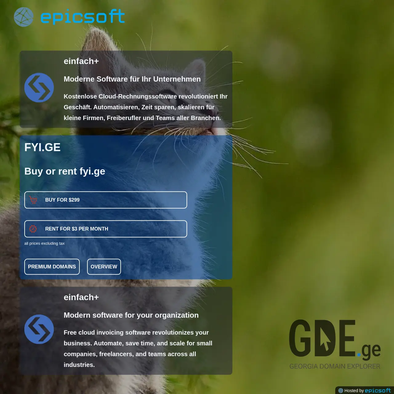 Screenshot of the site fyi.ge at 2025-12-10