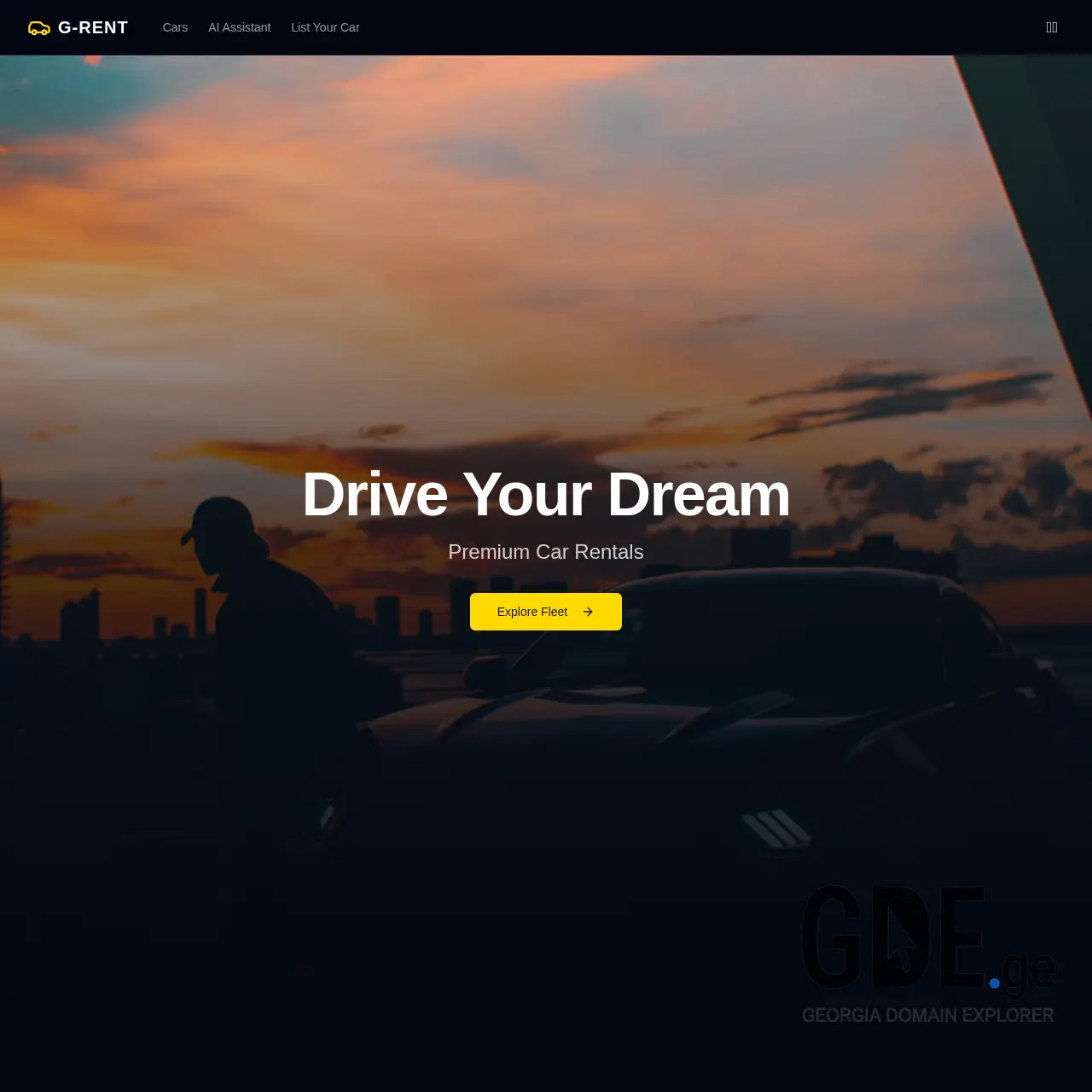 Screenshot of the site g-rent.ge at 2025-12-15