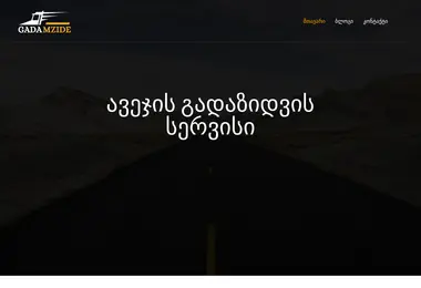 Screenshot of gadamzide.ge