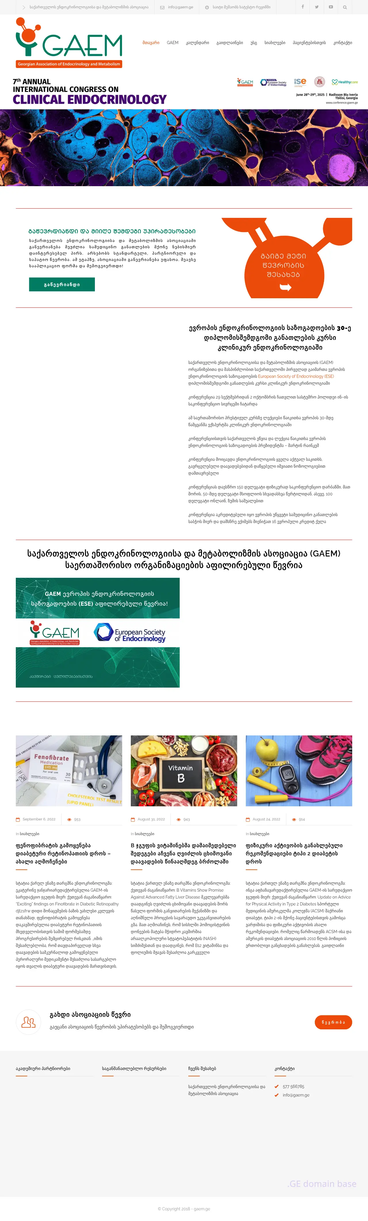 Screenshot of the site gaem.ge at 2025-09-05