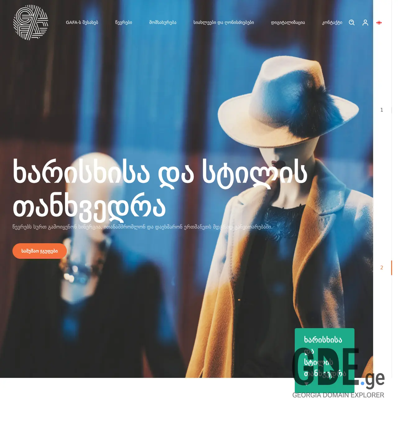 Screenshot of the site gafa.org.ge at 2025-11-30