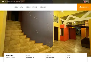 galaxyhostel.ge-ის ეკრანის სურათი