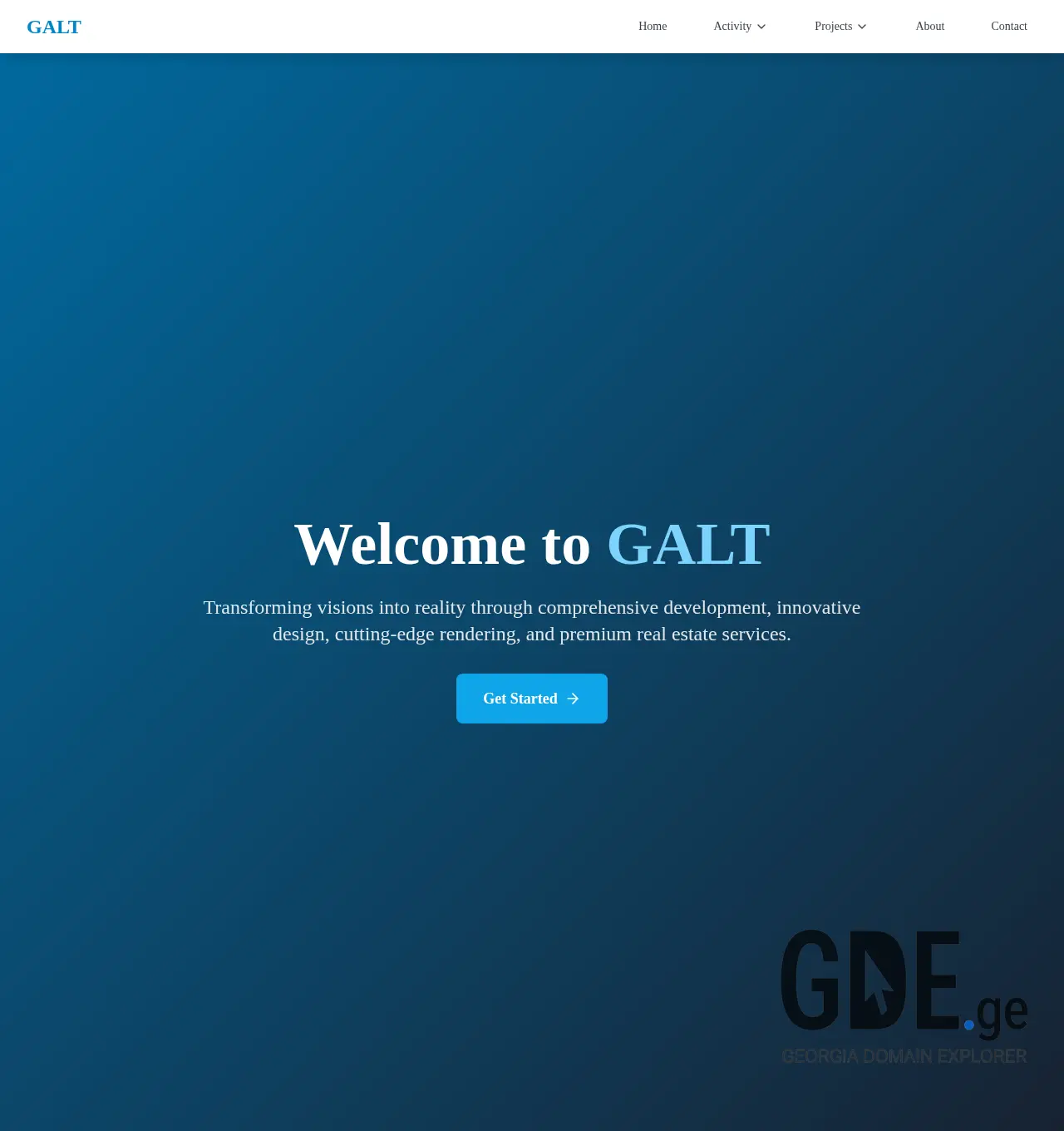Screenshot of the site galt.ge at 2025-11-30