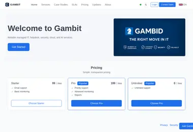 Screenshot of gambit.ge