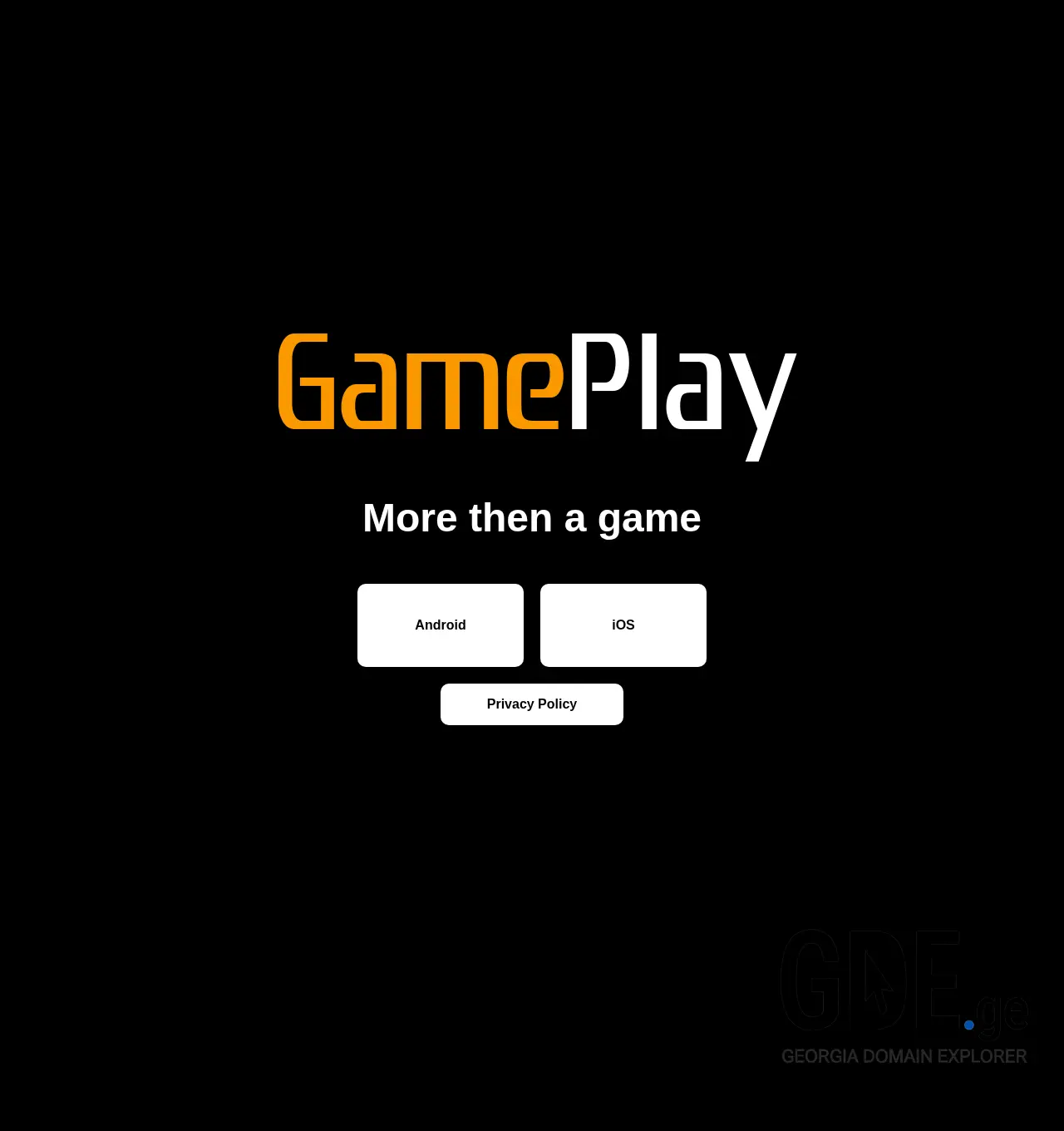 Screenshot of the site gameplay.ge at 2025-11-30