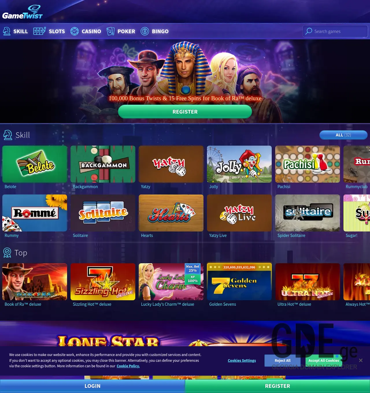 Screenshot of the site gametwist.ge at 2025-11-30