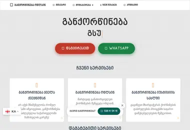Скриншот ganqorwinebaonlain.ge
