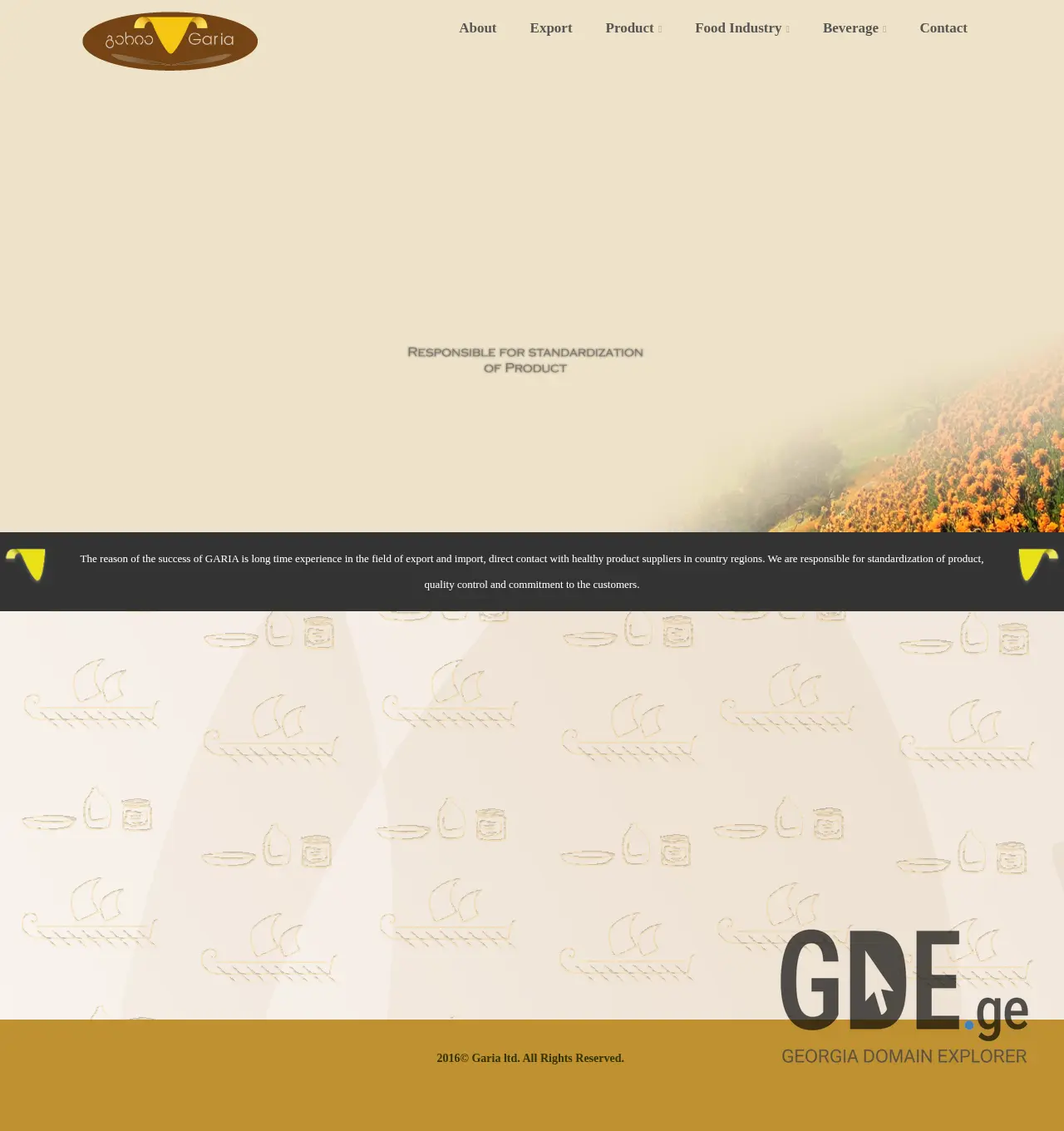 Screenshot of the site garia.ge at 2025-12-02