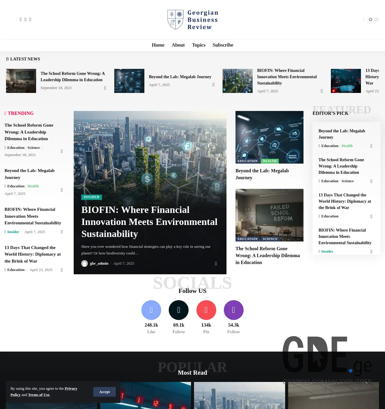 Screenshot of the site gbr.ge at 2025-11-30
