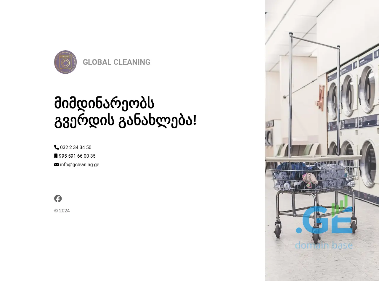 Screenshot of the site gcleaning.ge