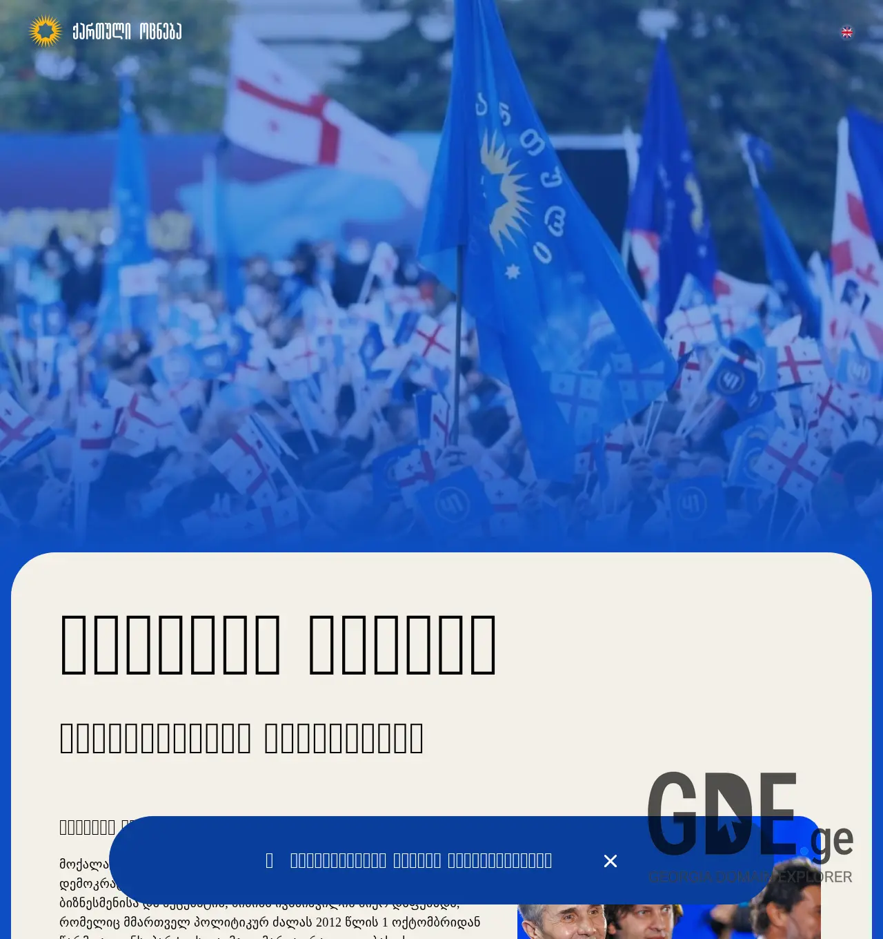 Screenshot of the site gd.ge at 2025-11-29