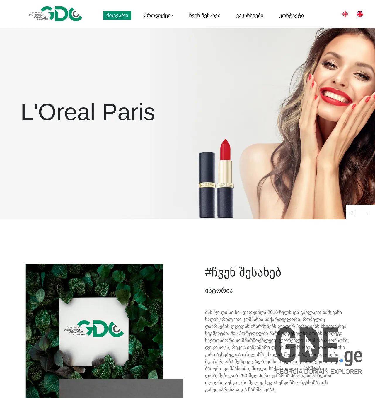 Screenshot of the site gdcc.ge at 2025-12-02