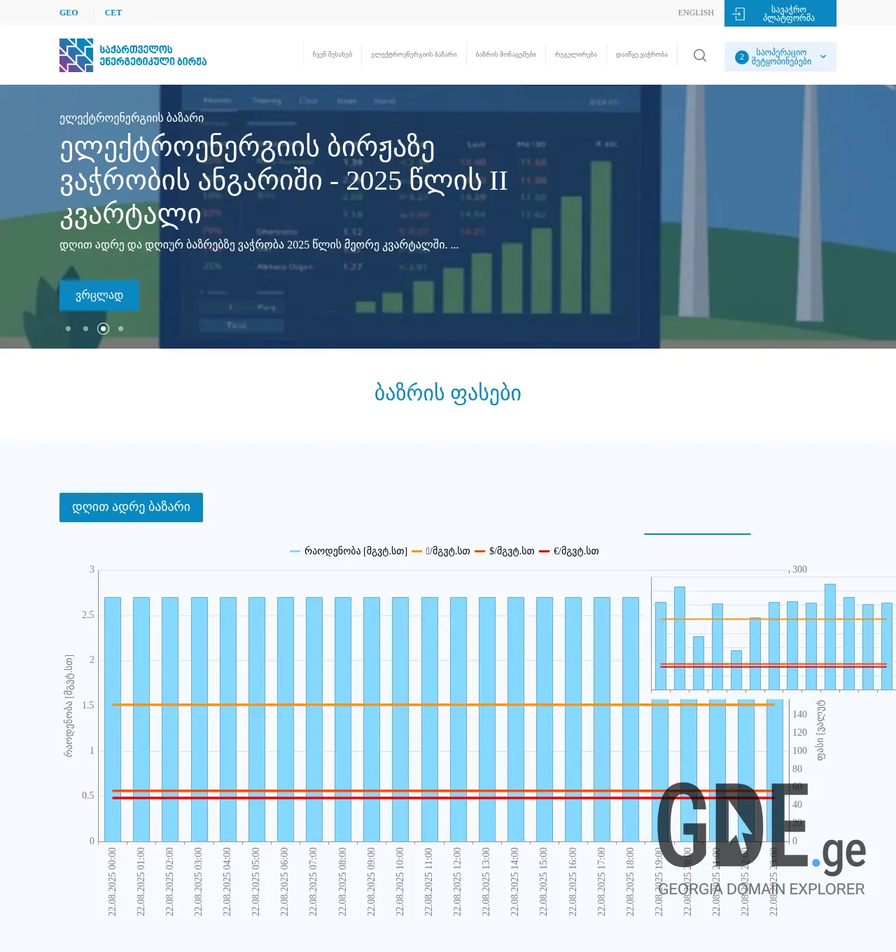 Screenshot of the site genex.ge at 2025-11-30