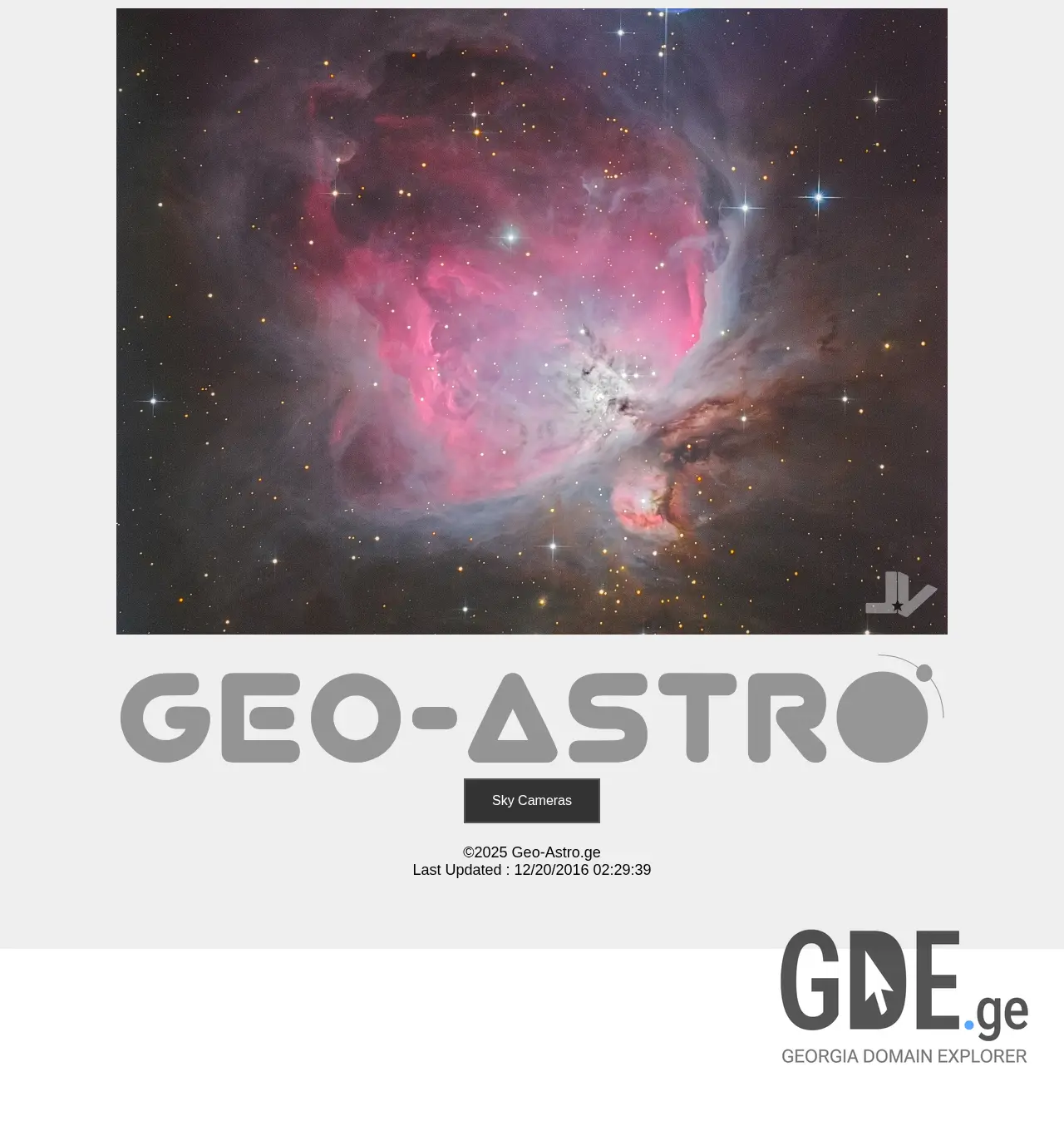 Screenshot of the site geo-astro.ge at 2025-12-02
