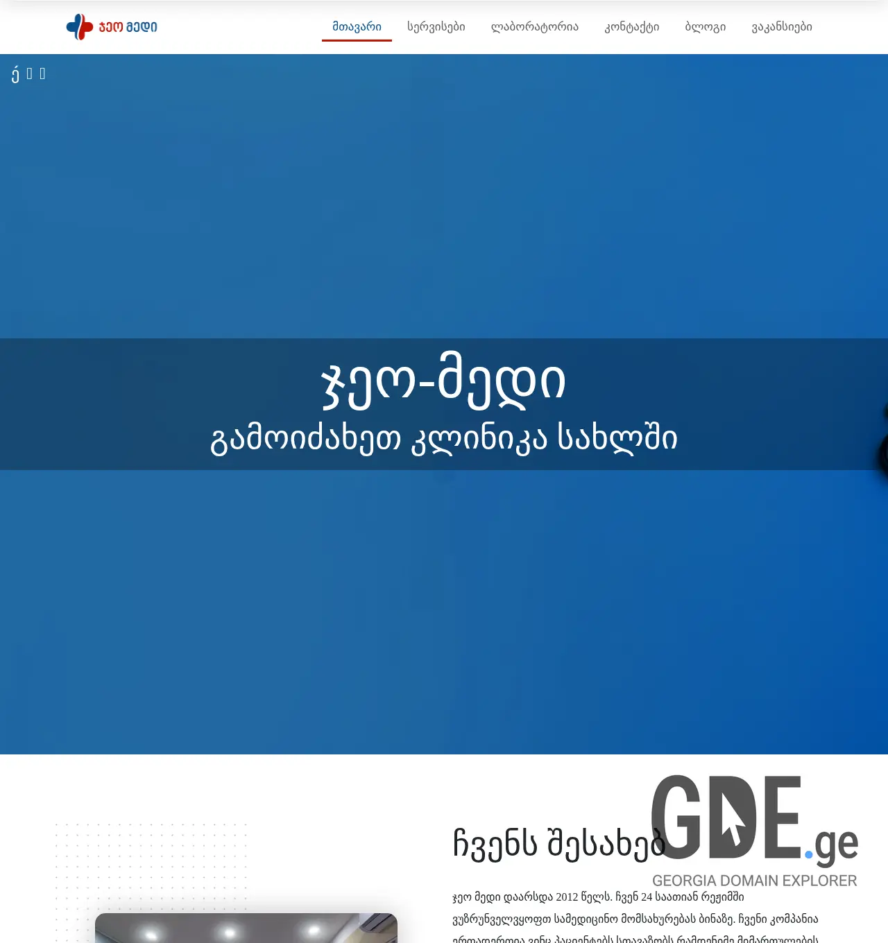 Screenshot of the site geo-medi.ge at 2025-11-29