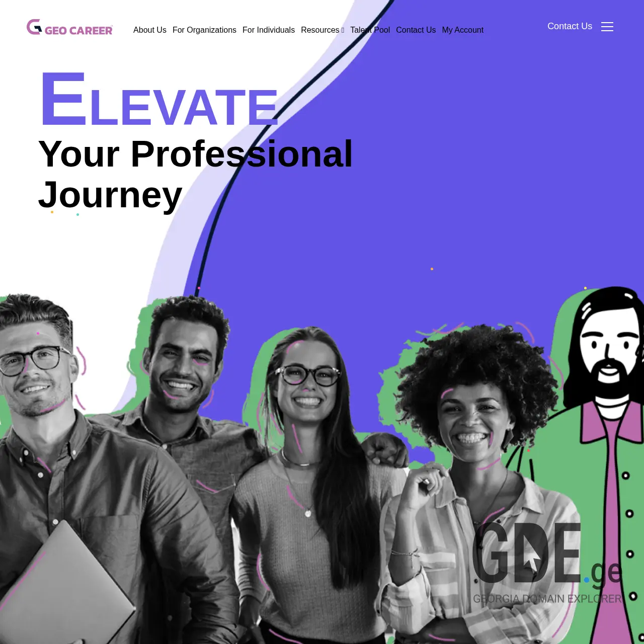 Screenshot of the site geocareer.ge at 2025-12-10