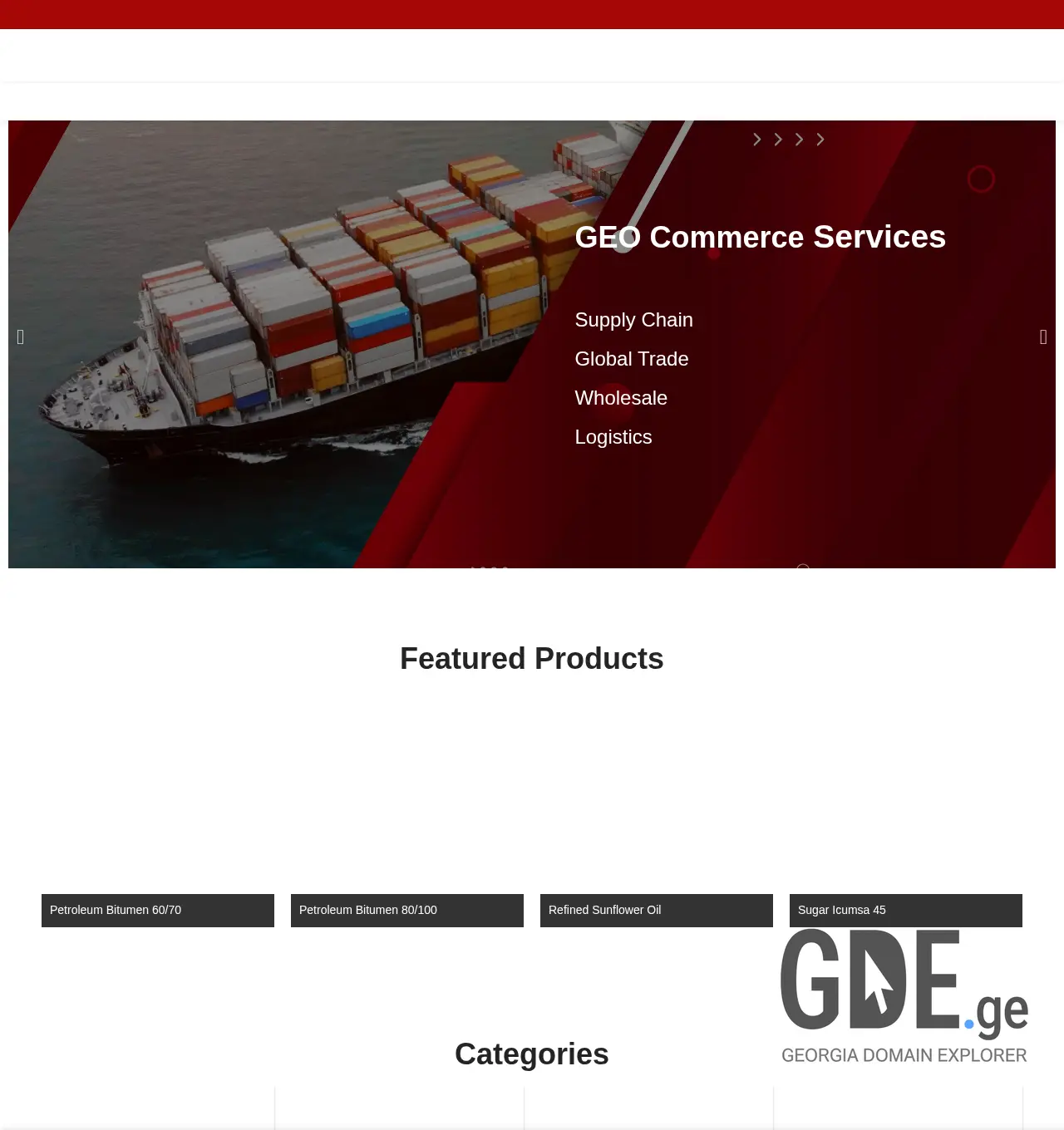Screenshot of the site geocommerce.ge at 2025-11-30