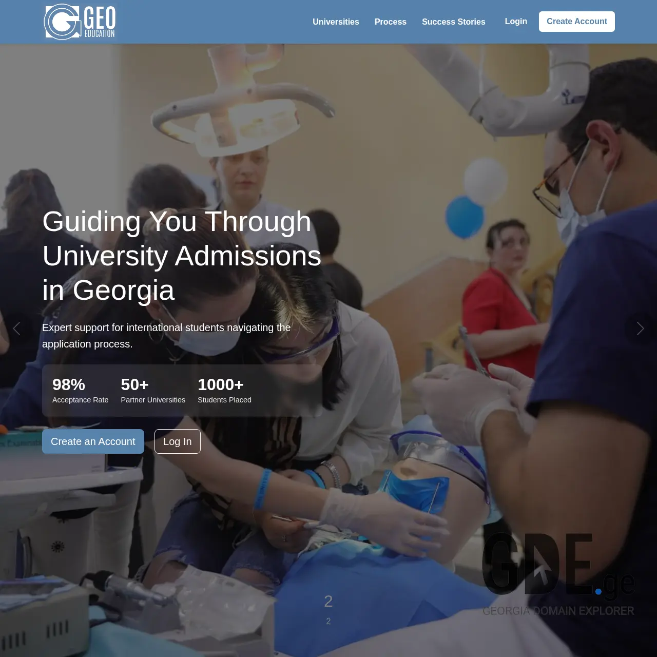 Screenshot of the site geoedu.ge at 2025-12-10