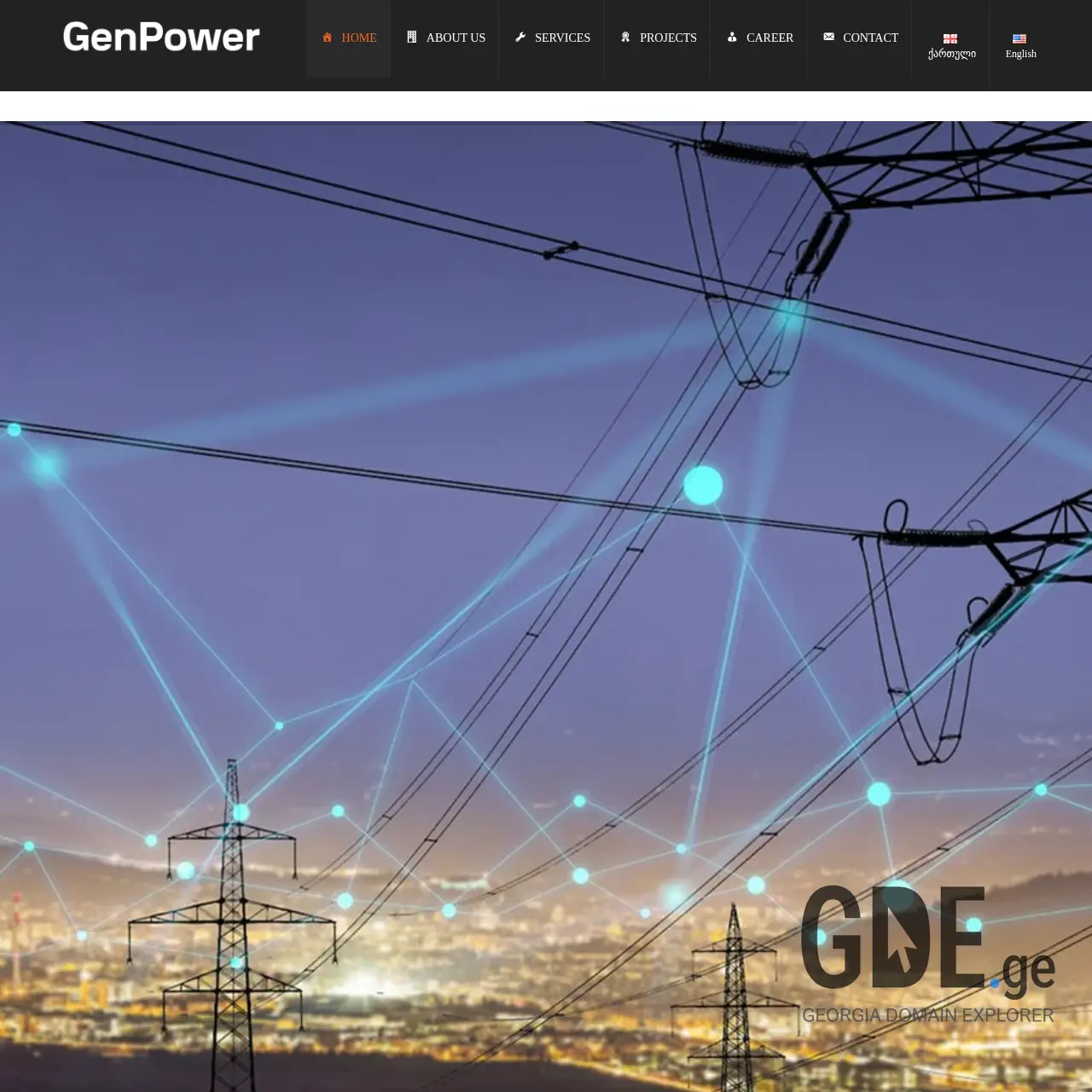 Screenshot of the site geogenpower.ge at 2025-12-10