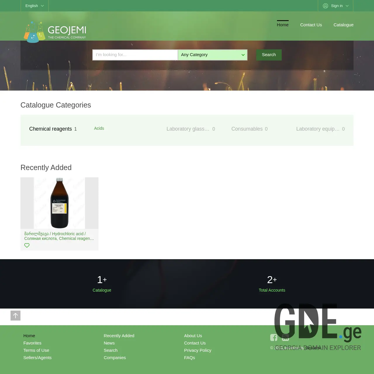 Screenshot of the site geojemi.ge at 2025-12-19