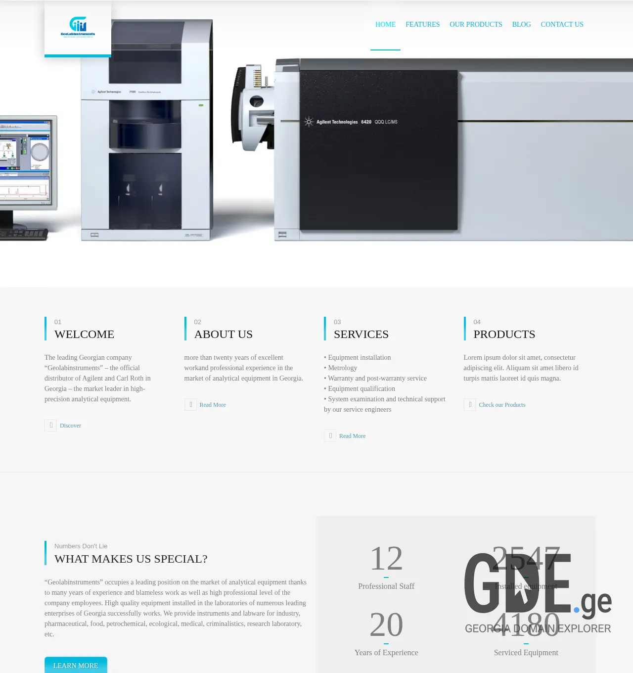 Screenshot of the site geolab.ge at 2025-11-29