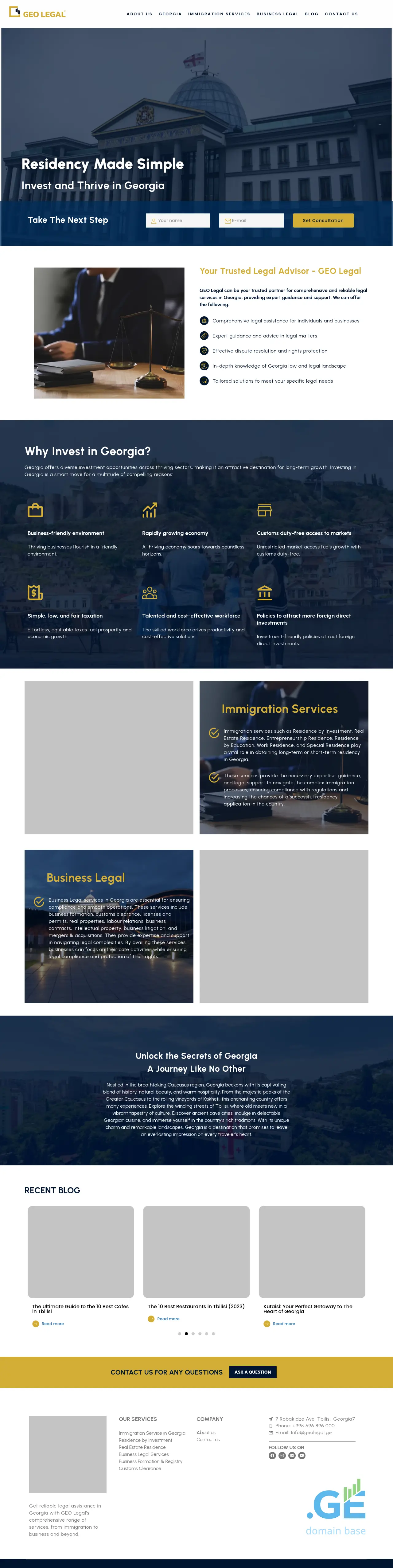 Screenshot of the site geolegal.ge