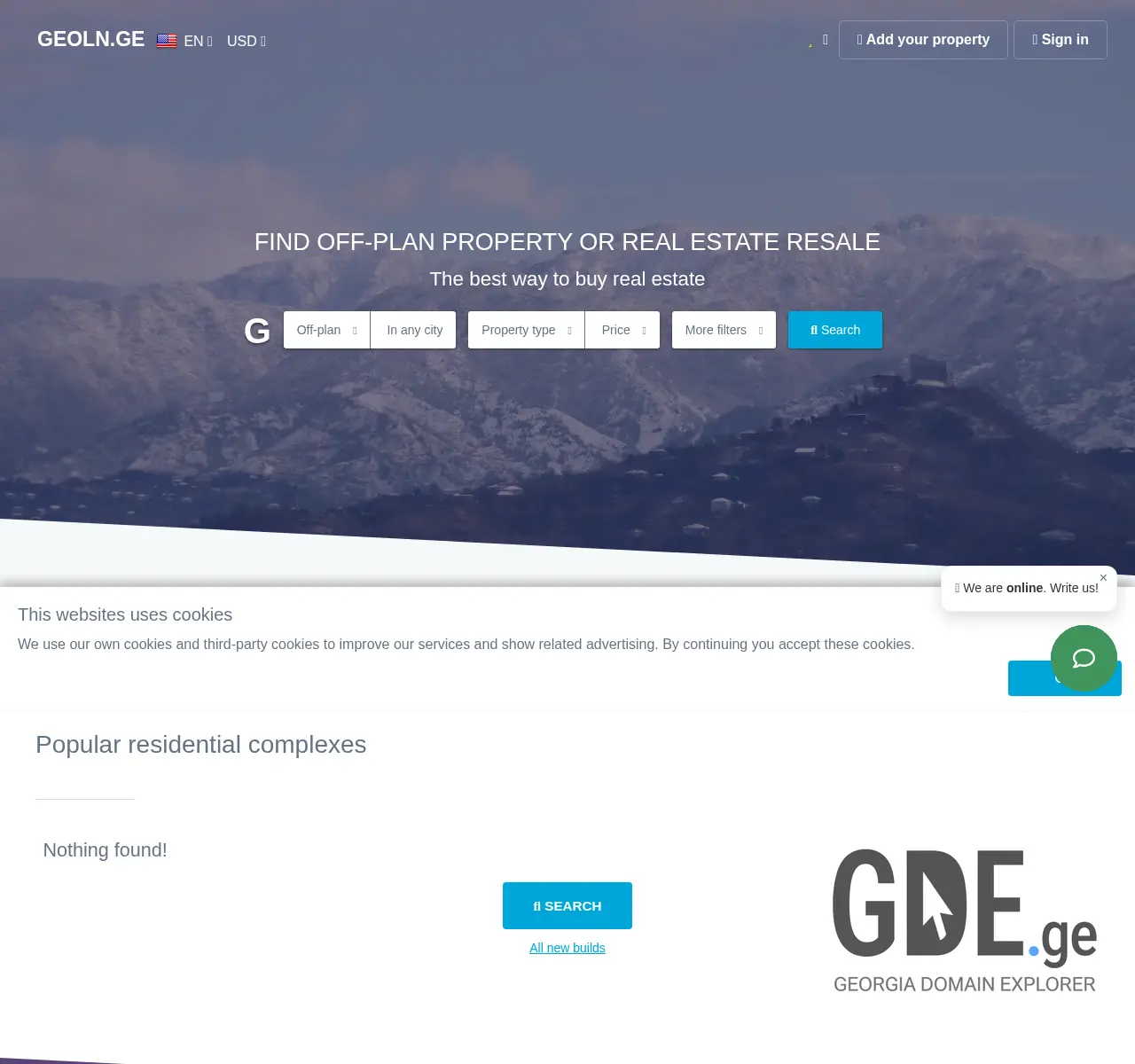 Screenshot of the site geoln.ge at 2025-11-25