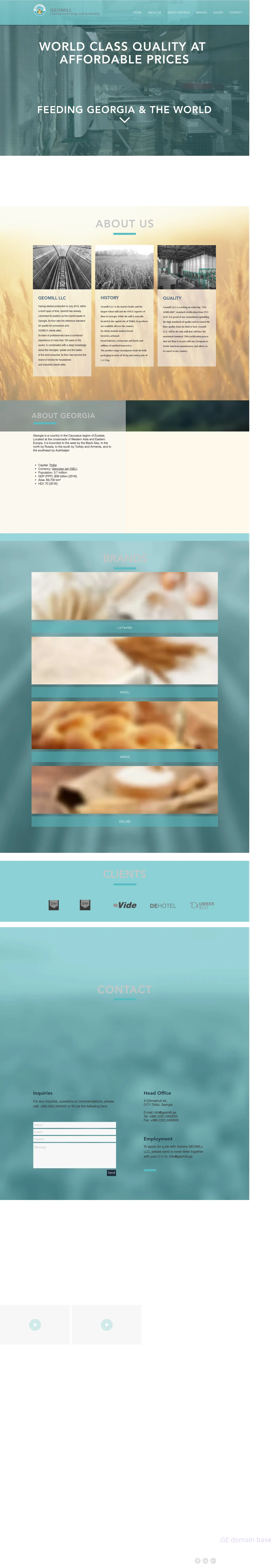 Screenshot of the site geomill.ge
