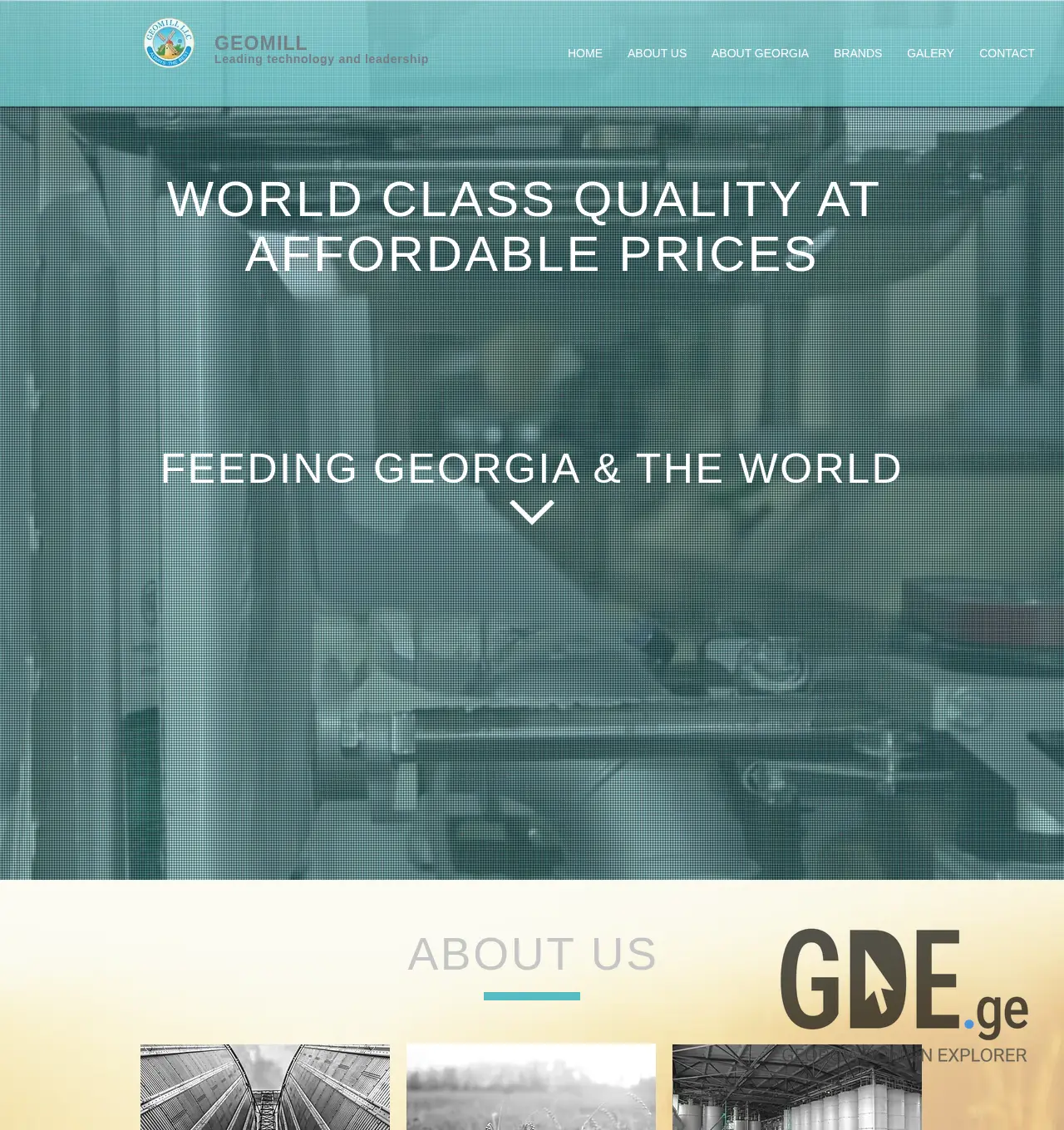 Screenshot of the site geomill.ge at 2025-12-02