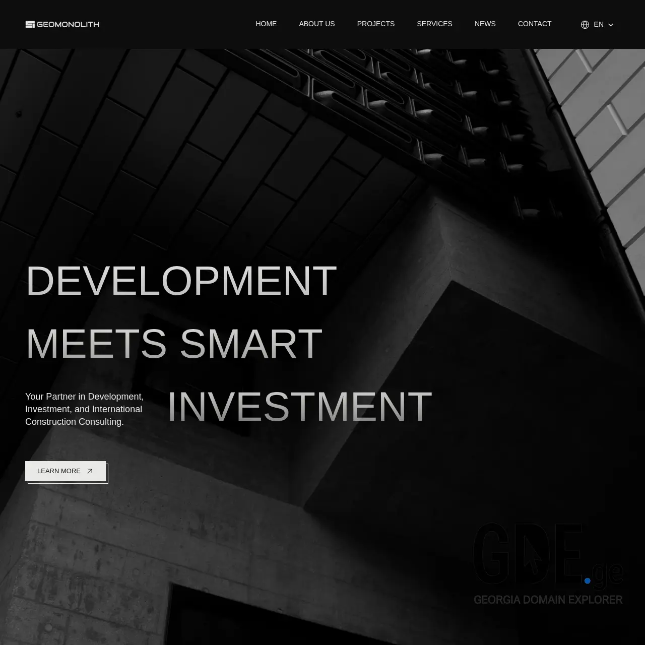 Screenshot of the site geomonolith.ge at 2025-12-10