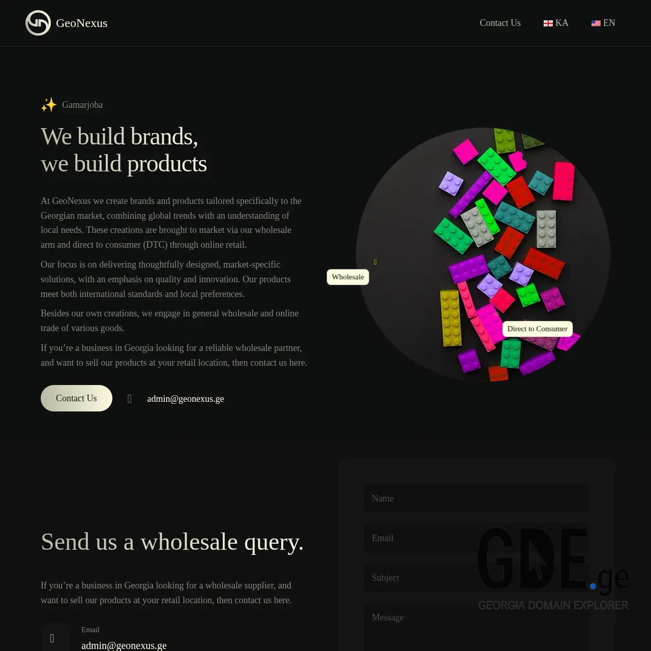 Screenshot of the site geonexus.ge at 2025-12-10