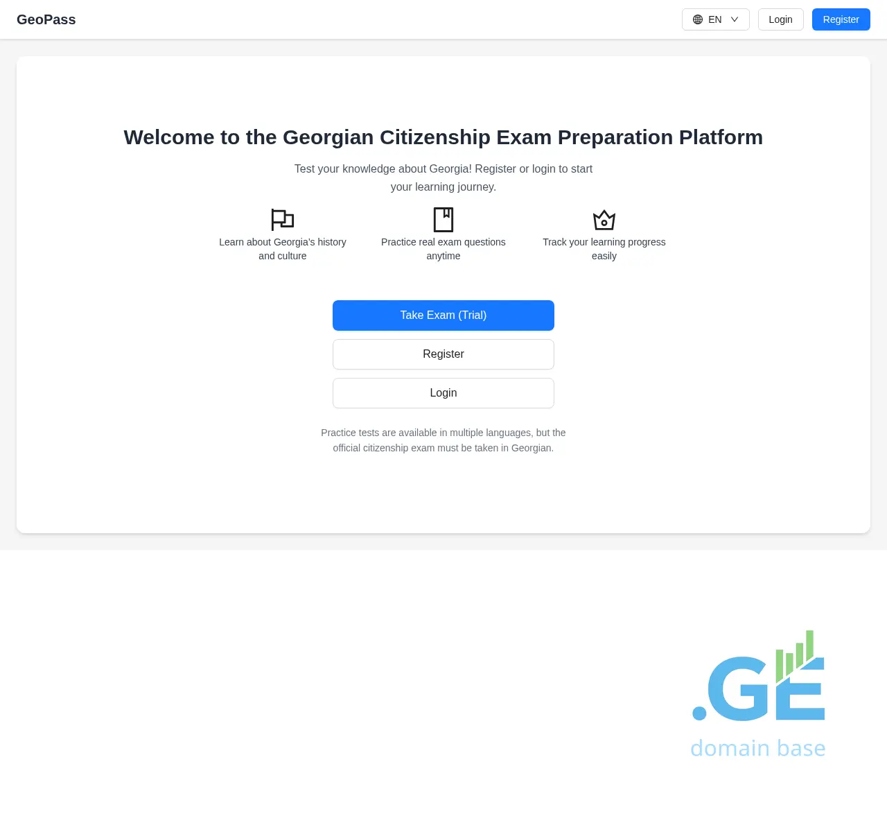Screenshot of the site geopass.ge at 2025-11-07