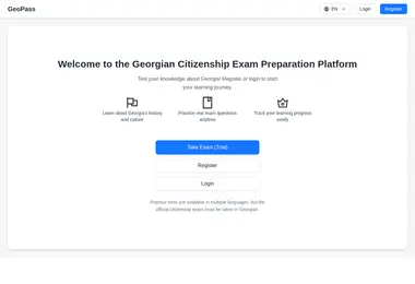 Screenshot of geopass.ge