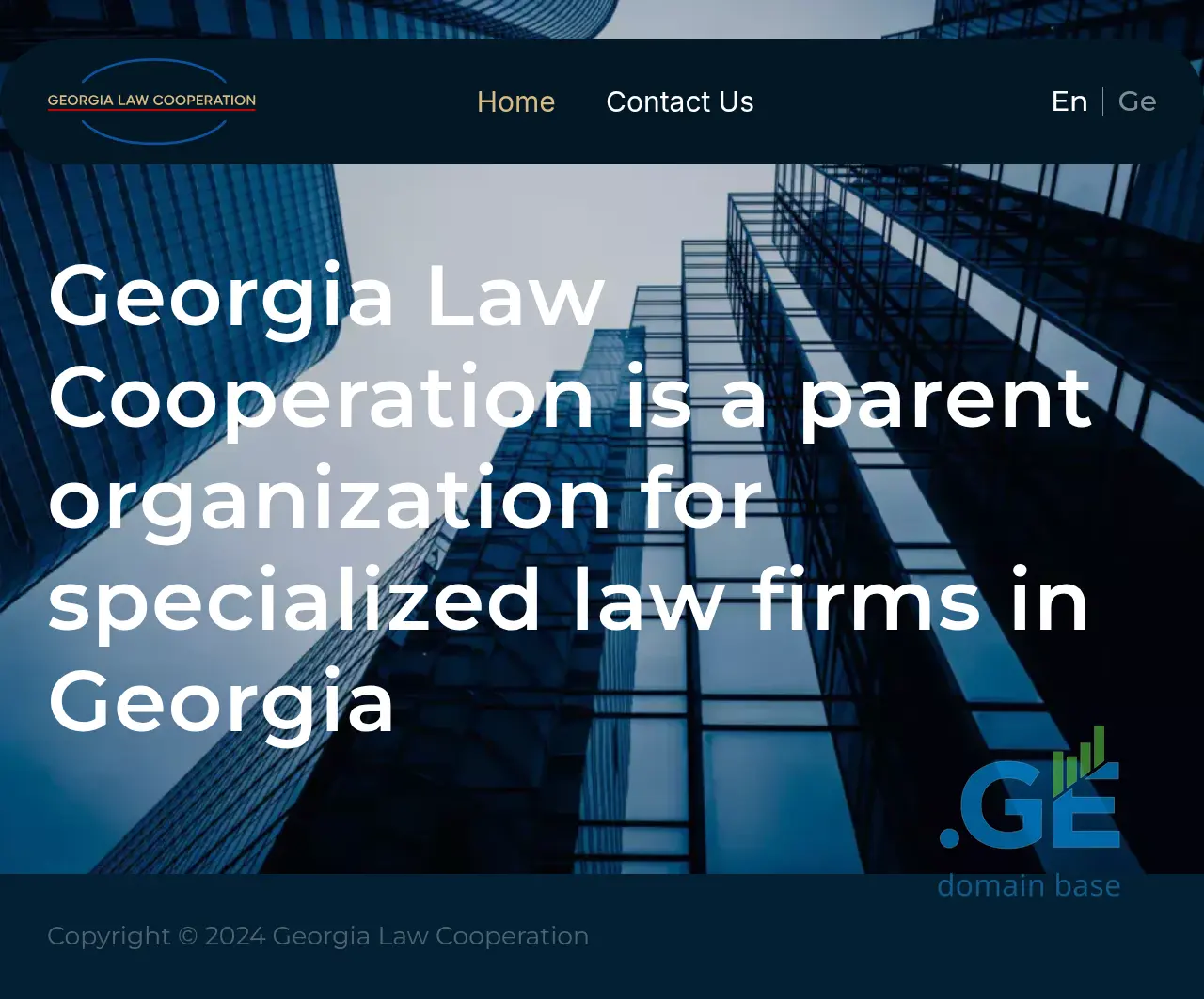 Screenshot of the site georgialawcooperation.ge