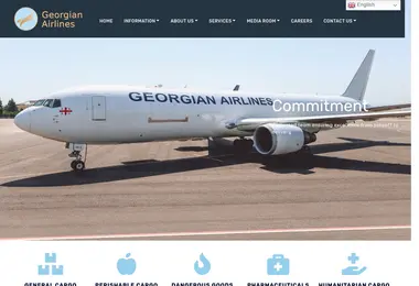 Скриншот georgian-airlines.ge