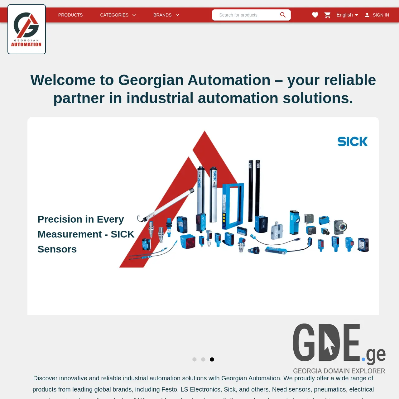 Screenshot of the site georgianautomation.ge at 2025-12-09