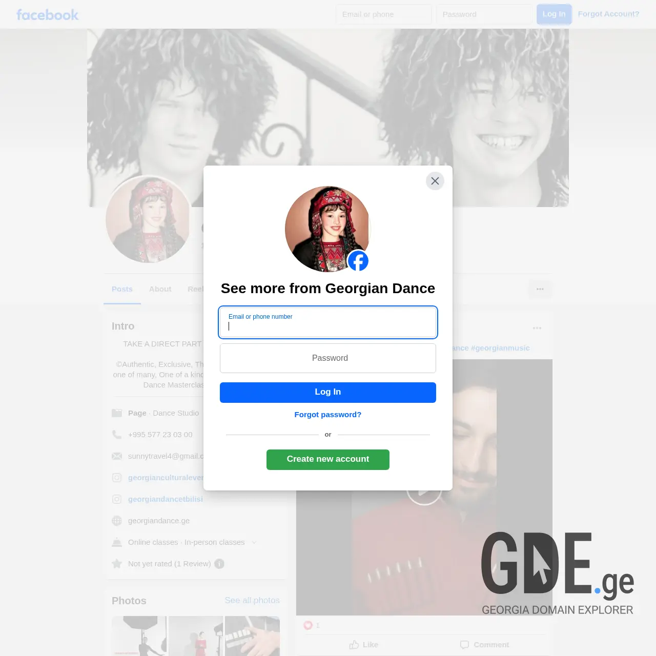 Screenshot of the site georgiandance.ge at 2025-12-10