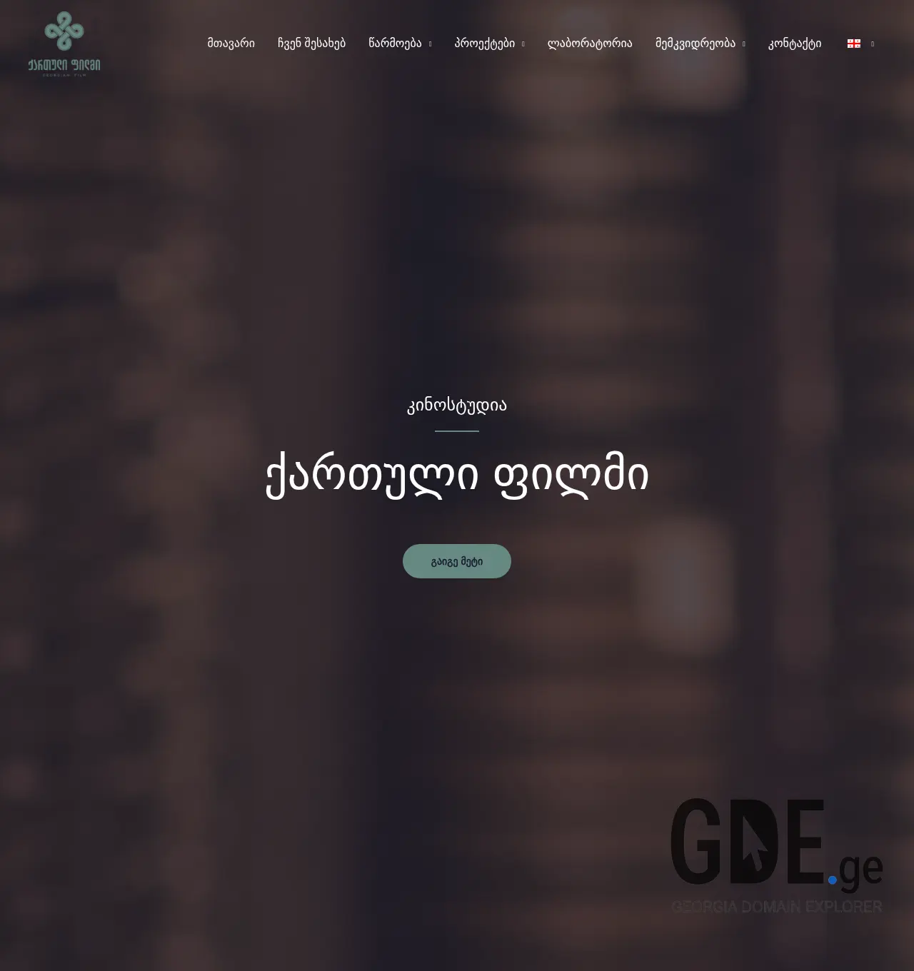 Screenshot of the site georgianfilm.ge at 2025-12-02