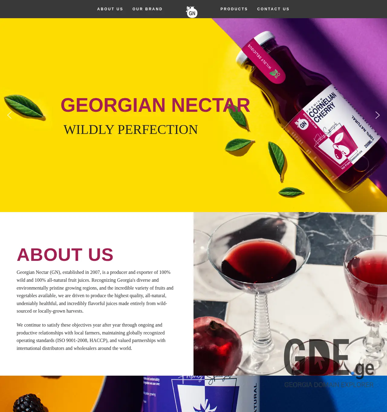 Screenshot of the site georgiannectar.ge at 2025-11-29