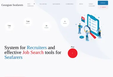 Screenshot of georgianseafarers.ge