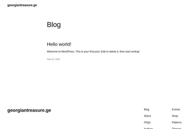 Screenshot of georgiantreasure.ge