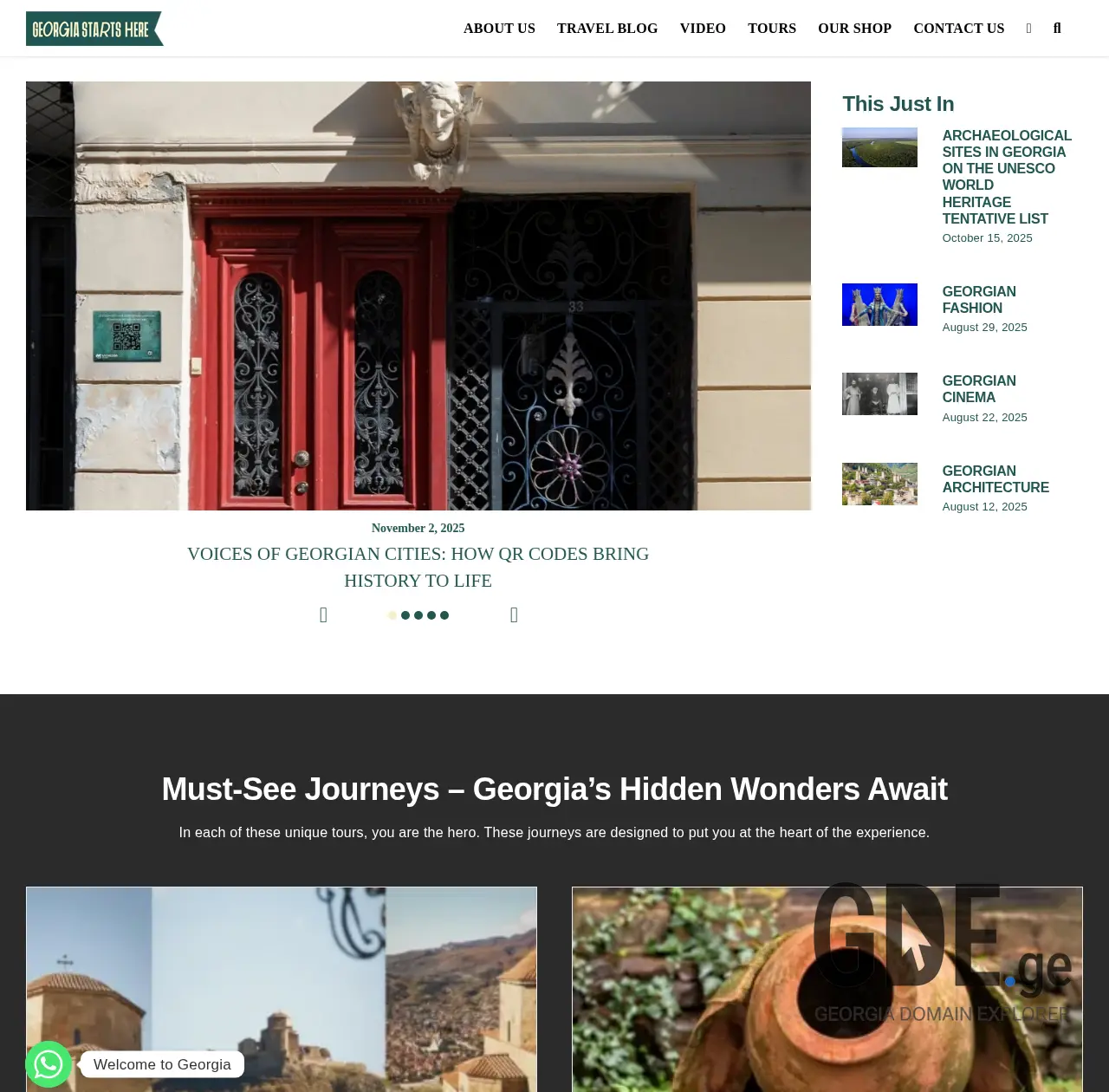 Screenshot of the site georgiastartshere.ge at 2025-12-10